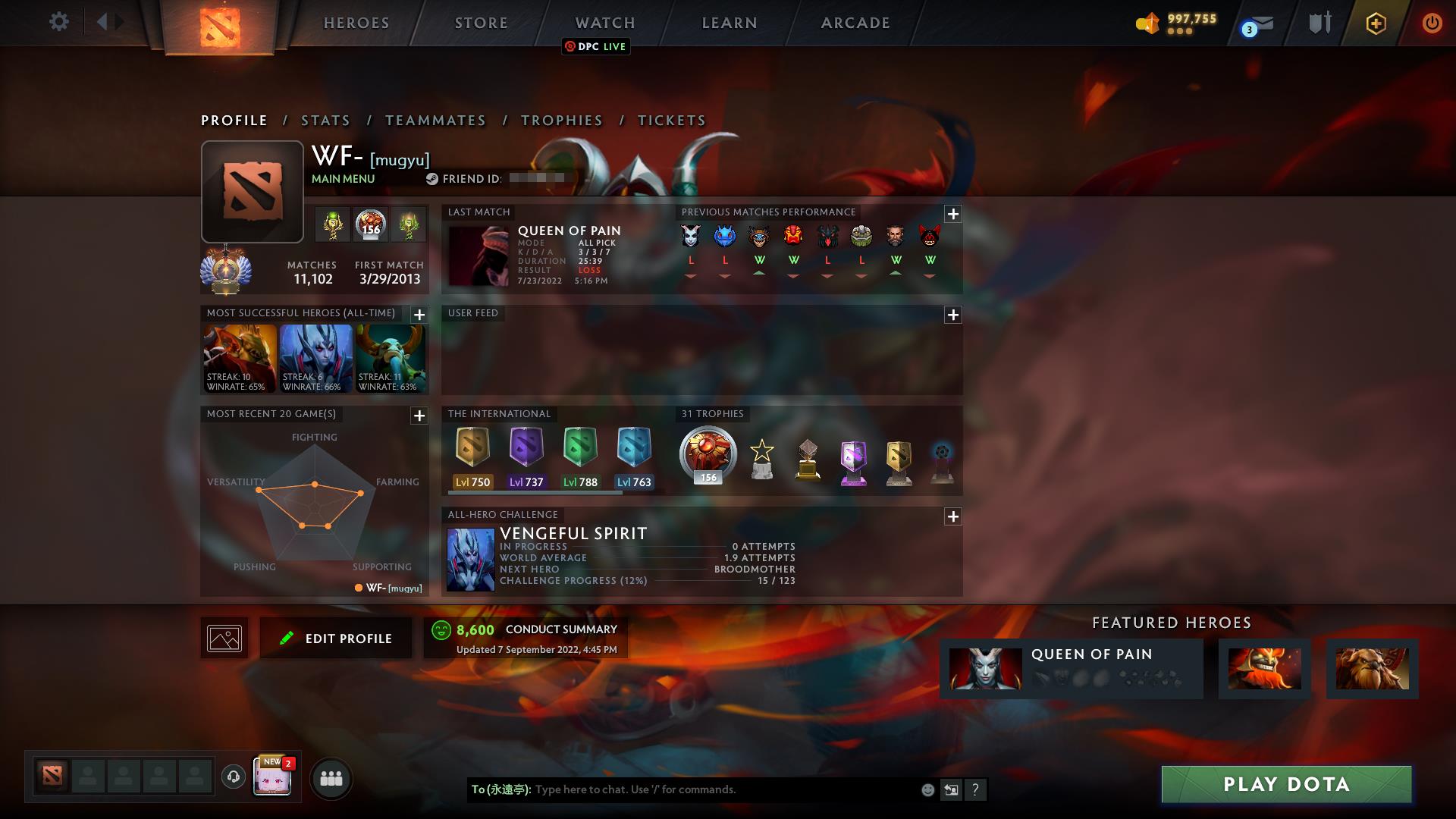 Immortal | MMR: 8140 - Behavior: 8600