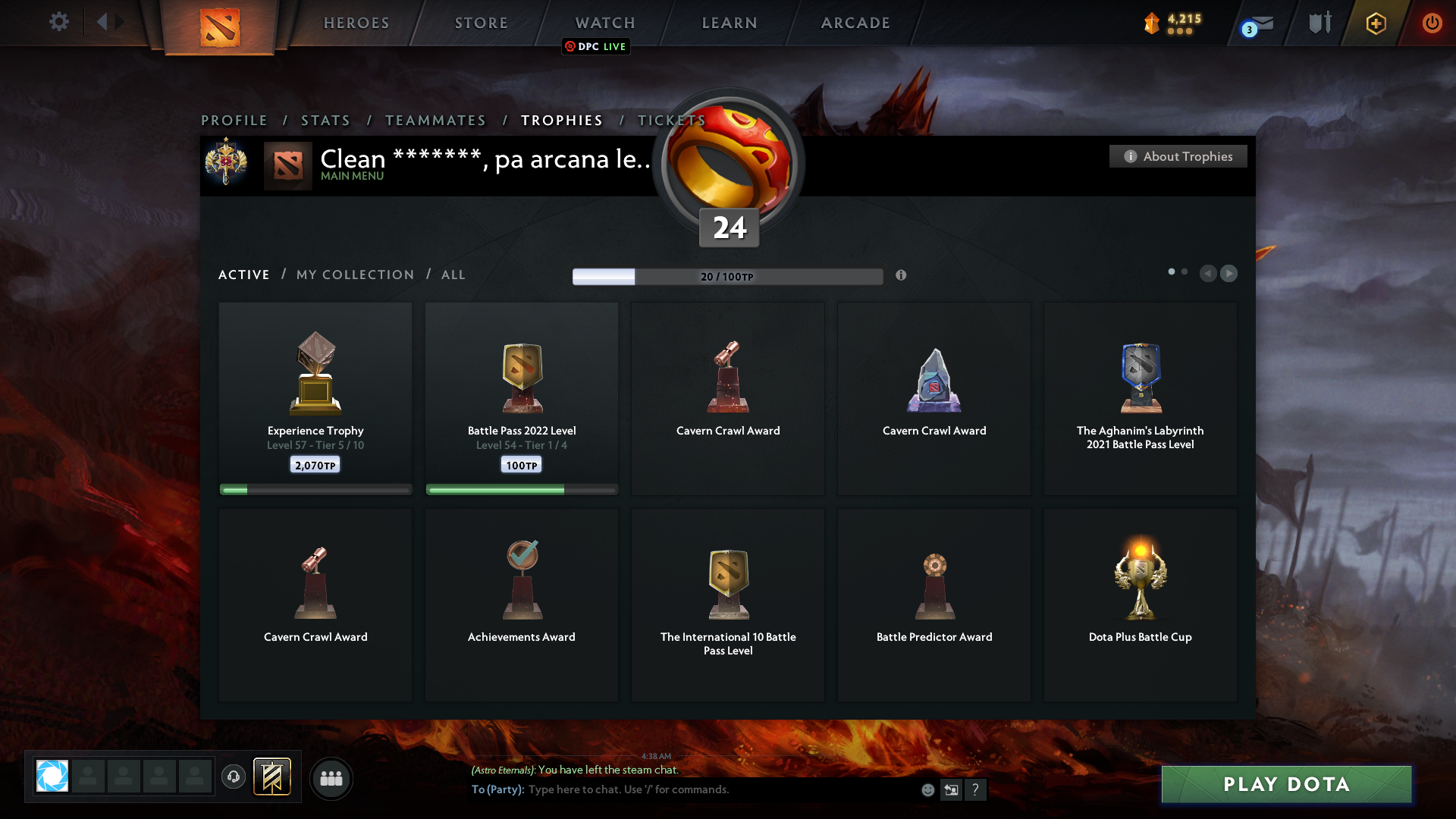 Legend I | MMR: 3086 - Behavior: 10000