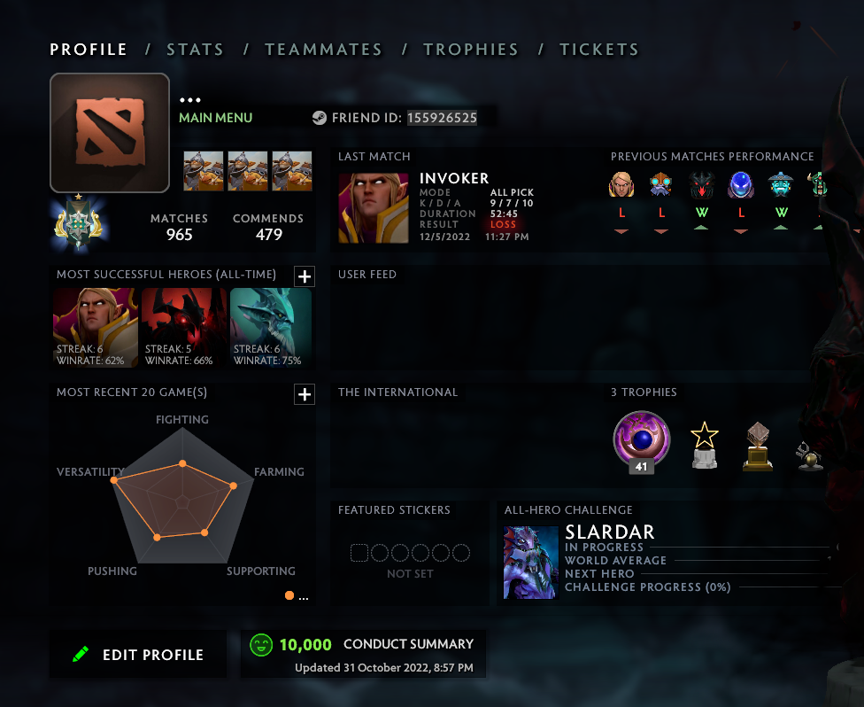 Archon I | MMR: 2250 - Behavior: 10000