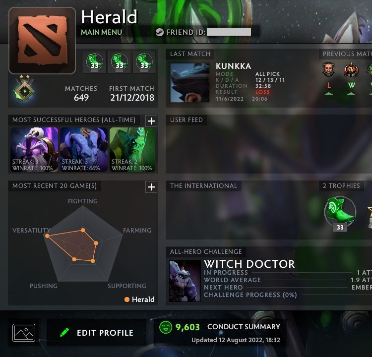 Herald II | MMR: 140 - Behavior: 9603