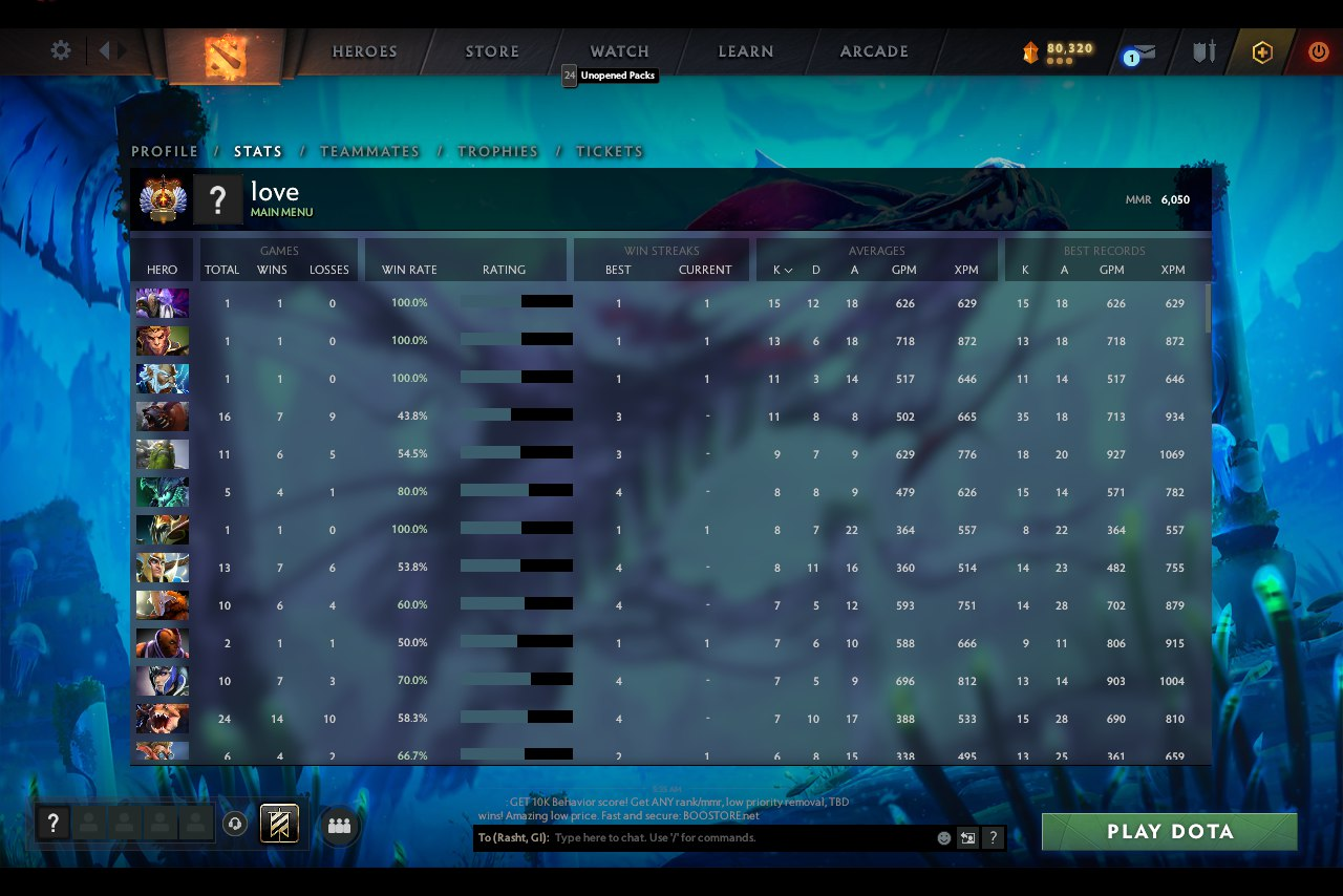 Immortal | MMR: 6050 - Behavior: 10000