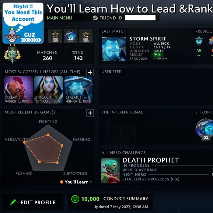 Archonte II | MMR : 2550 - Comportement : 10000