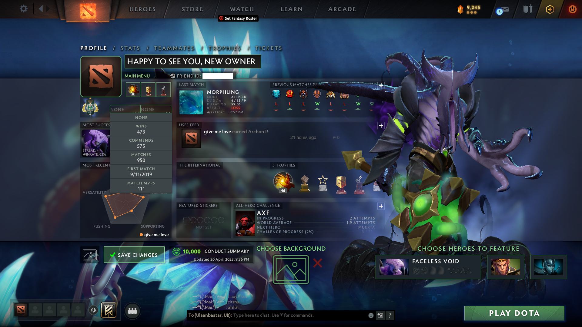 Archon I | MMR: 2325 - Behavior: 10000