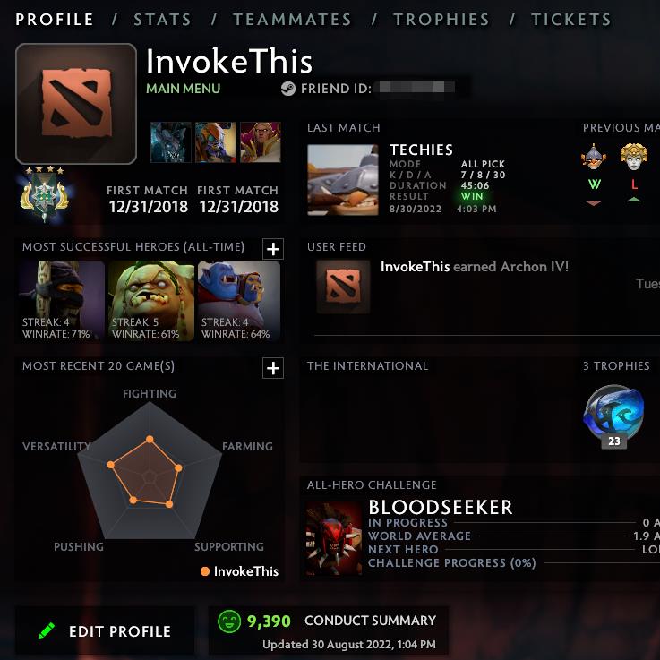 Archon IV | MMR: 2920 - Behavior: 9390