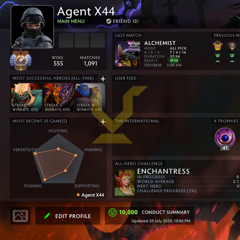 Immortel | MMR : 5820 - Comportement : 10000