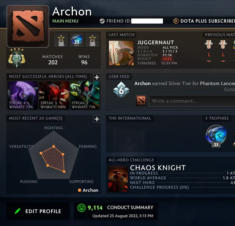 Archon IV | MMR: 2810 - Behavior: 9114