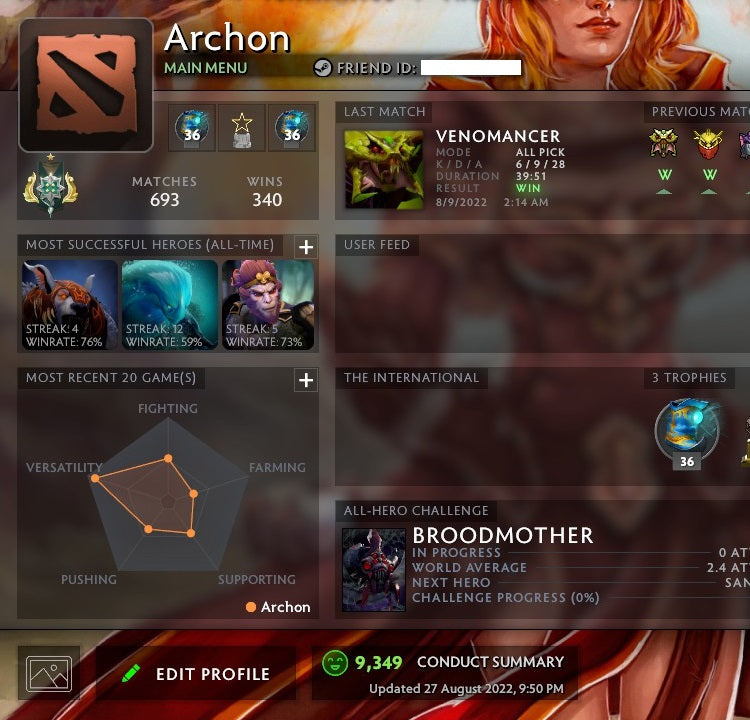 Archonte Ier | MMR : 2300 - Comportement : 9349