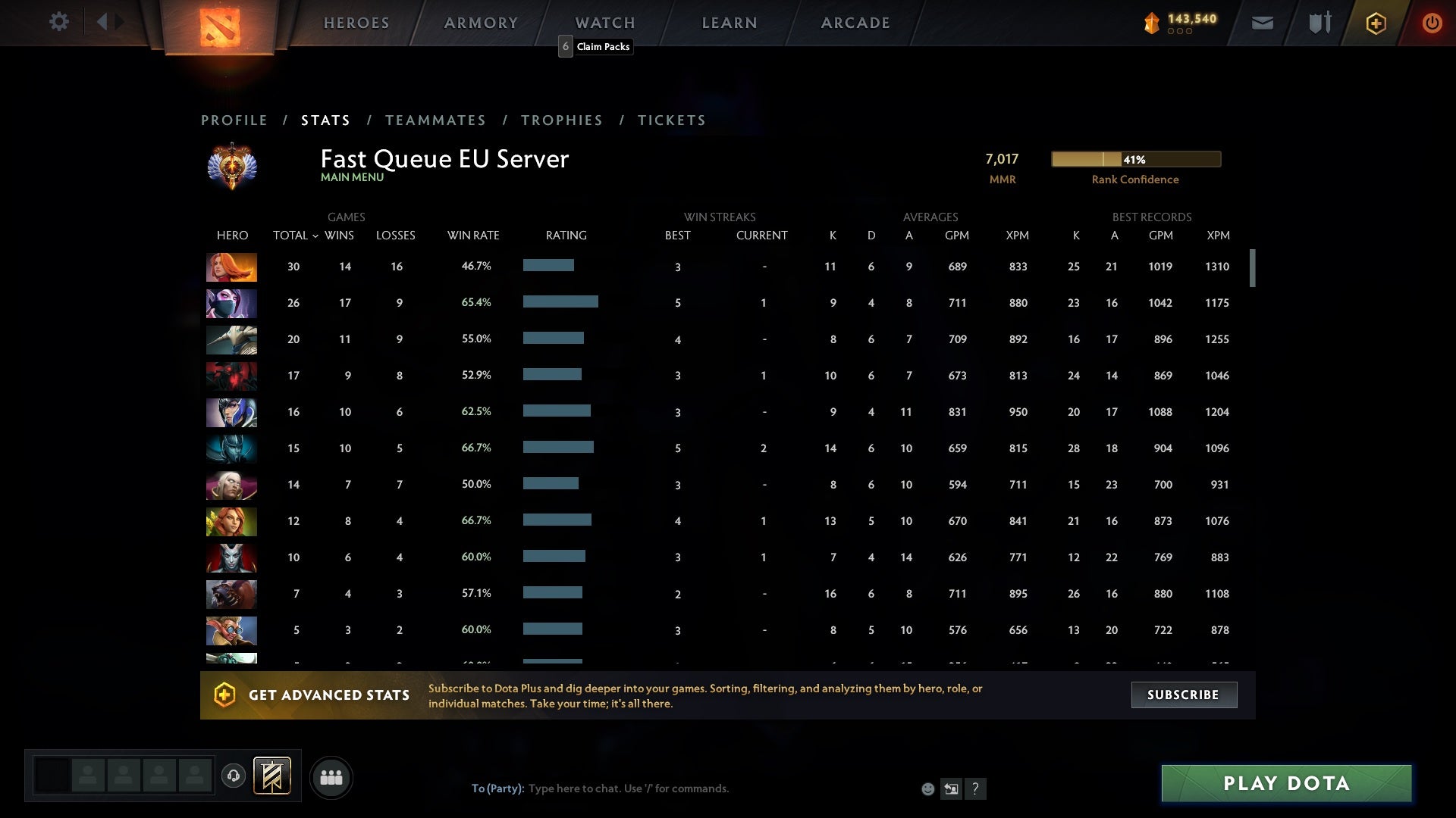 Immortal | MMR: 7017 - Behavior: 10000