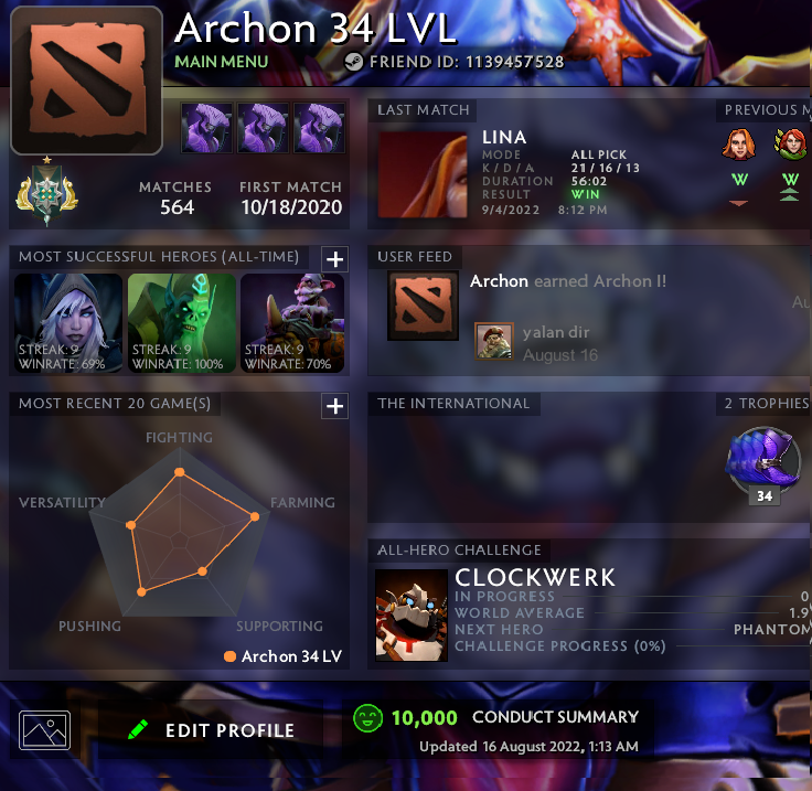 Archon I | MMR: 2430 - Behavior: 10000