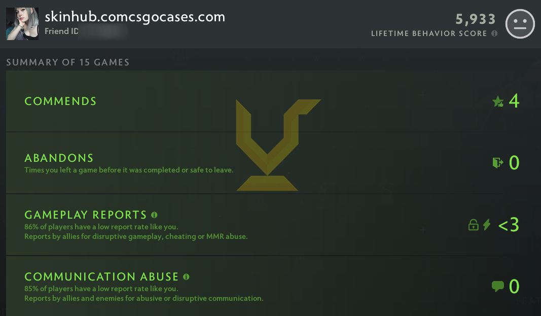 Immortal | MMR: 6580 - Behavior: 5933