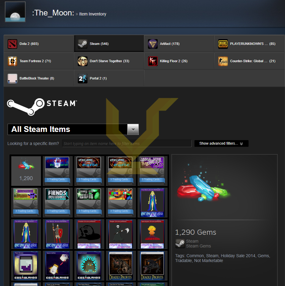 Vapeur Niveau 101 | Années de service : 6 | Jeux : 511 - DLC : 342