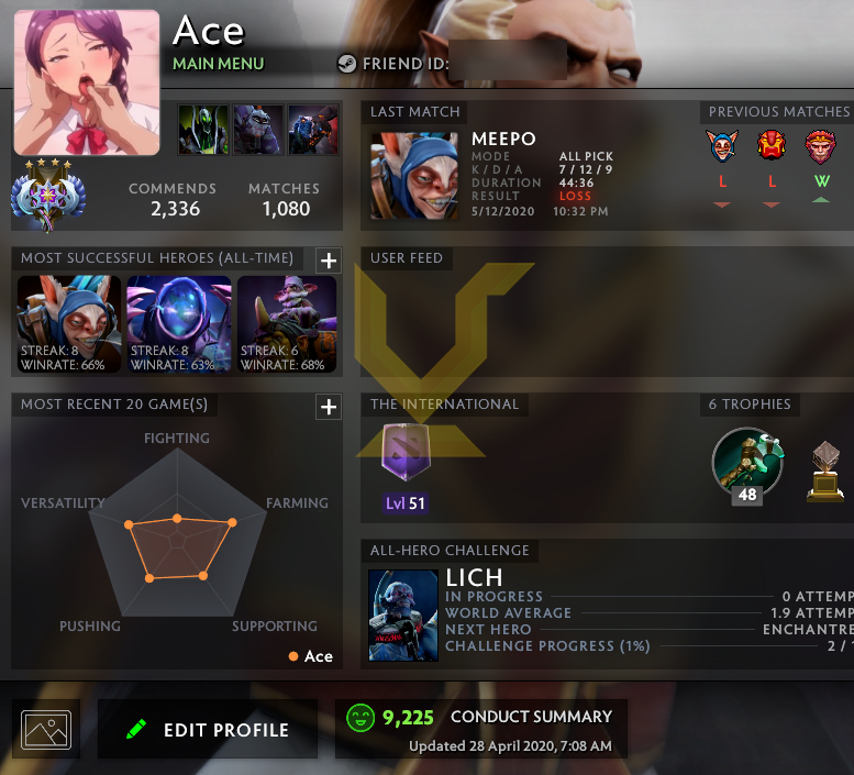 Ancient V | MMR: 4330 - Behavior: 9225