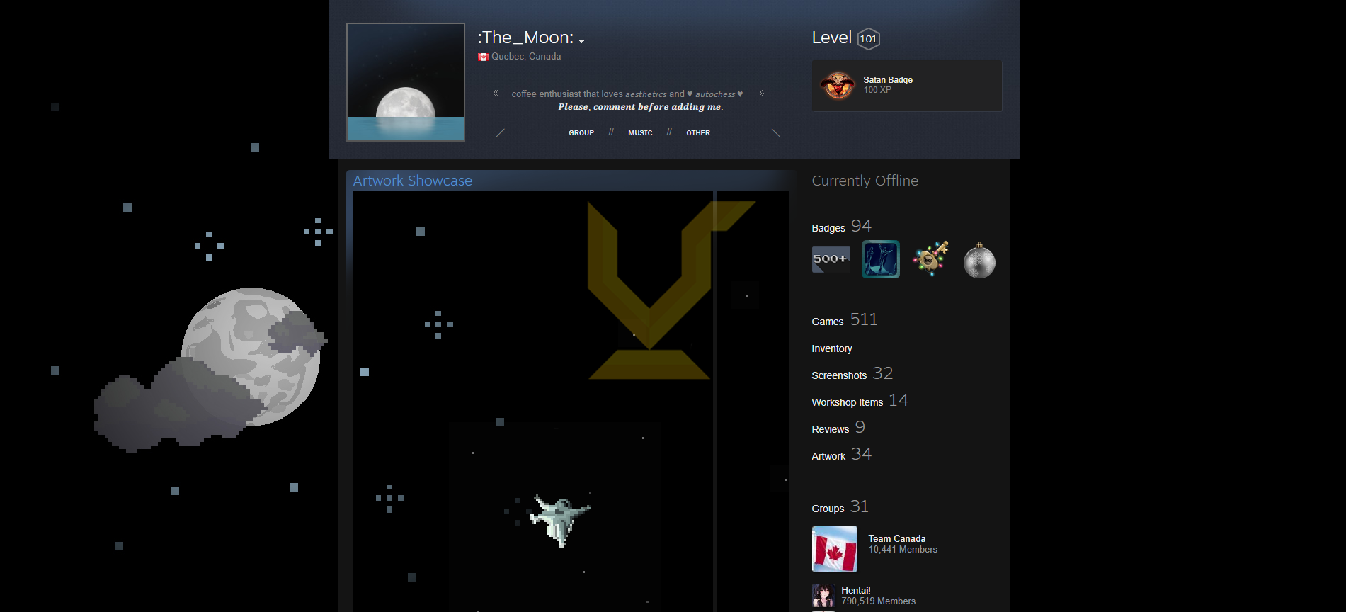 Vapeur Niveau 101 | Années de service : 6 | Jeux : 511 - DLC : 342