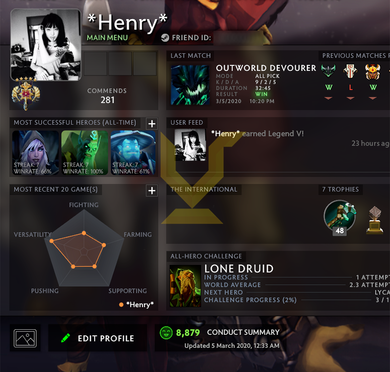 Légende V | MMR : 3740 - Comportement : 8879