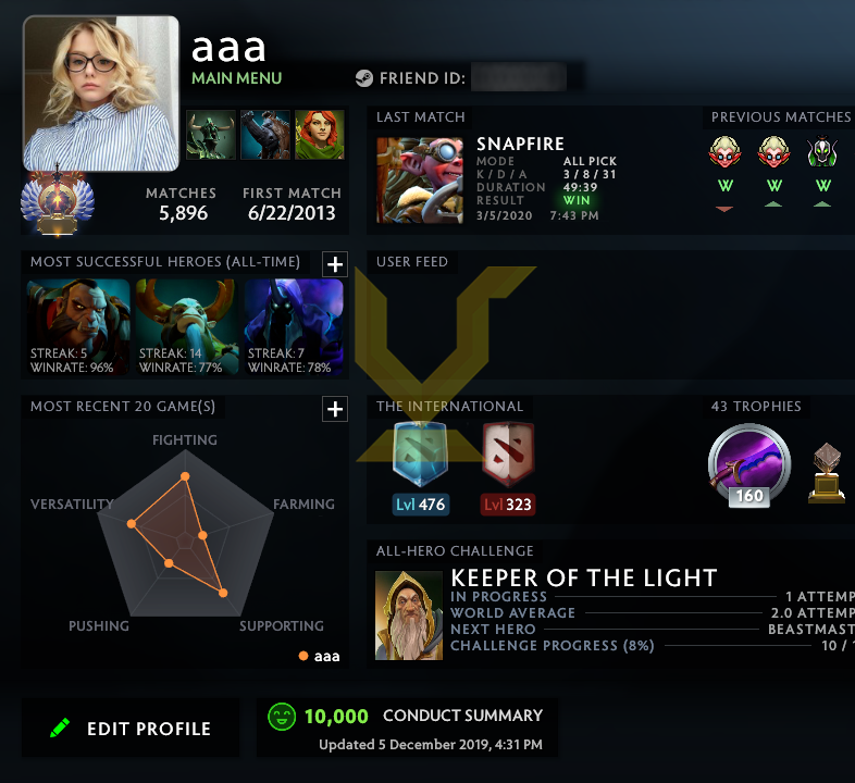 Immortal | MMR: 6810 - Behavior: 10000