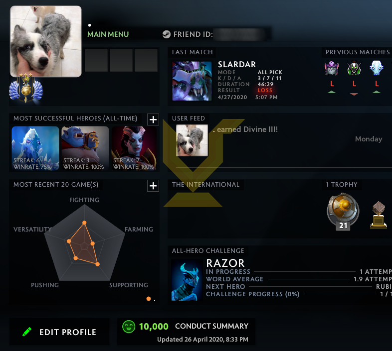 Divine III | MMR: 5140 - Behavior: 10000