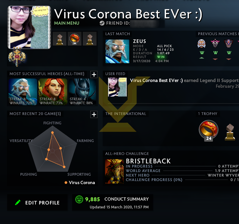 Légende III | MMR : 3470 - Comportement : 9885