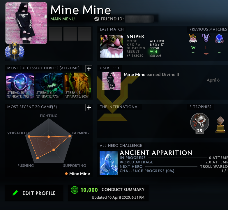 Divine II | MMR: 4840 - Behavior: 10000