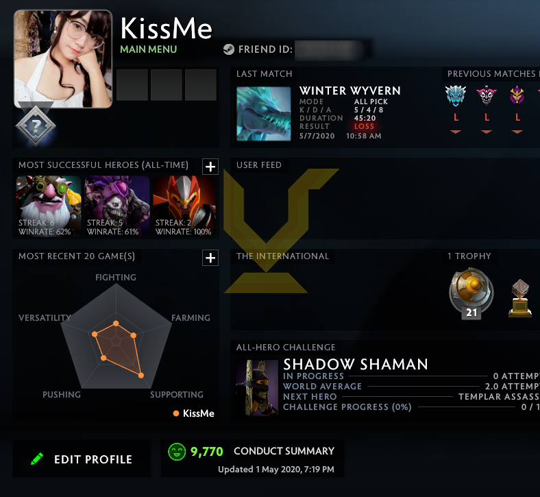 Uncalibrated | MMR: TBD - Behavior: 9770