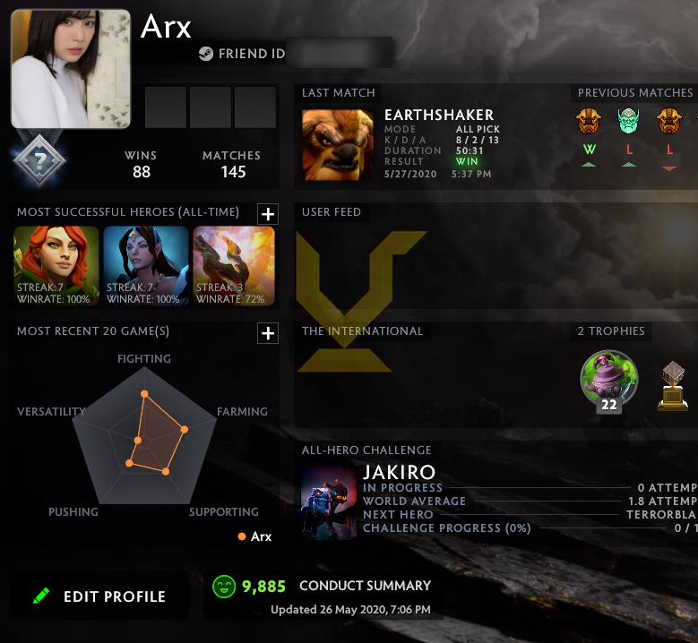 Uncalibrated | MMR: TBD - Behavior: 9885