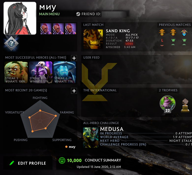 Uncalibrated | MMR: TBD - Behavior: 10000
