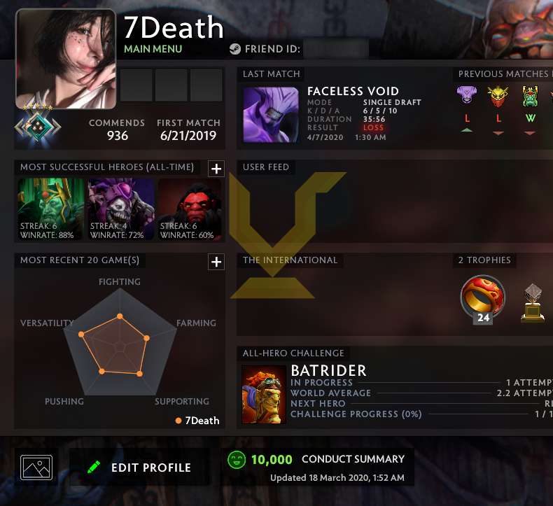 Croisé V | MMR : 2170 - Comportement : 10000