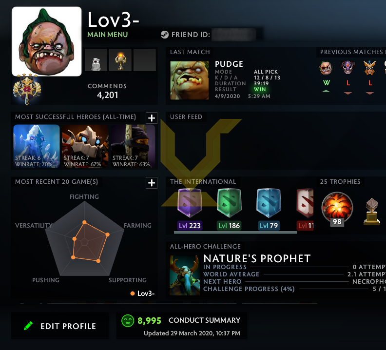 Légende IV | MMR : 3450 - Comportement : 8995