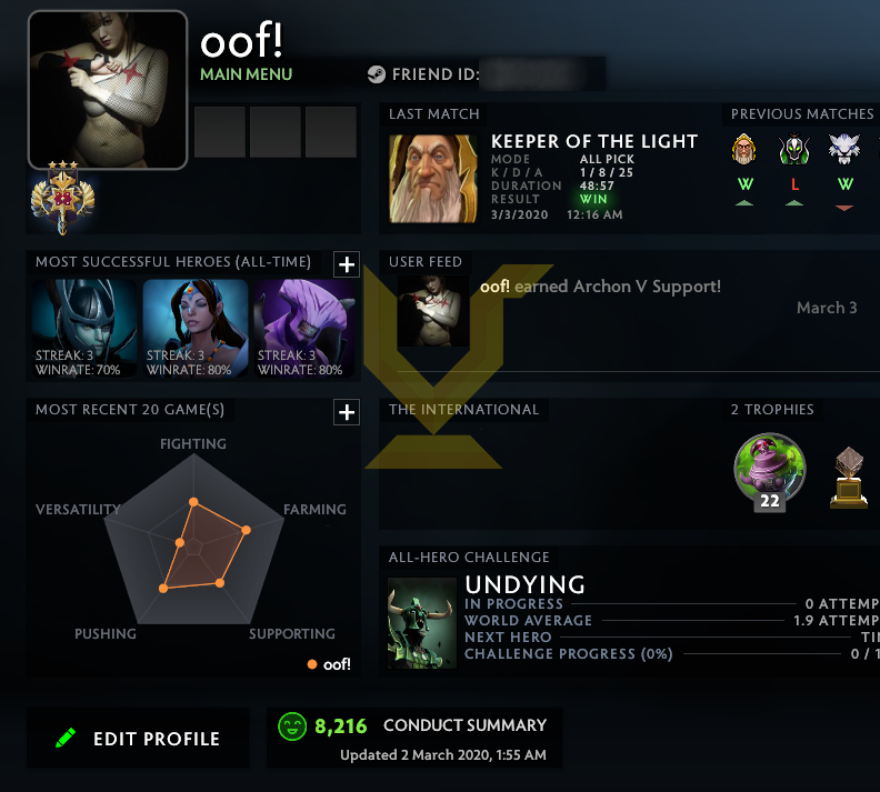 Légende III | MMR : 3410 - Comportement : 8216