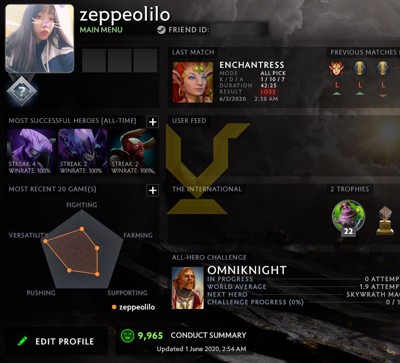 Uncalibrated | MMR: TBD - Behavior: 9965