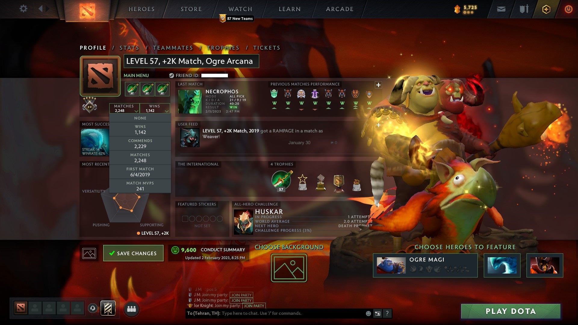 Gardien V | MMR : 1470 - Comportement : 9600