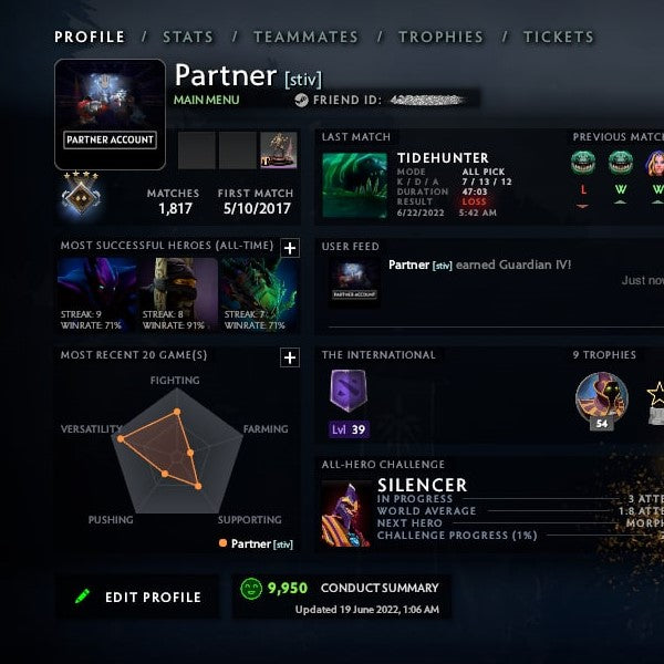 Guardian IV | MMR: 1370 - Behavior: 9950