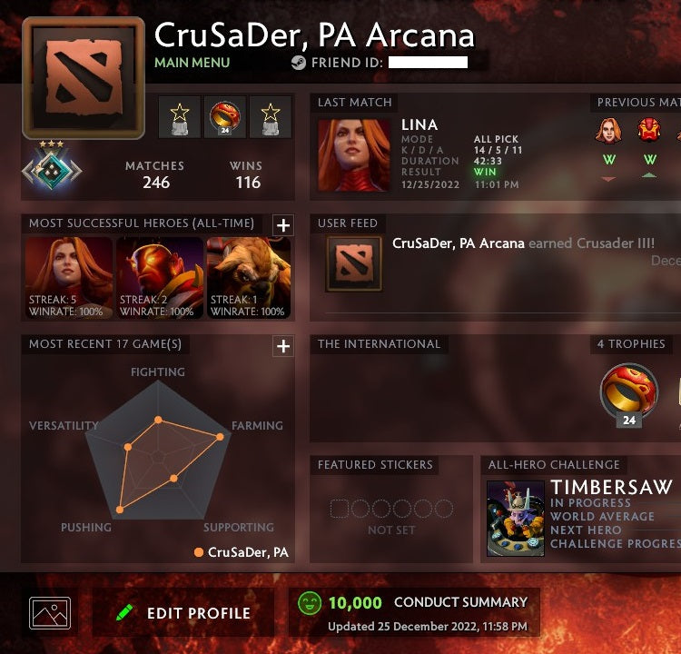 Crusader III | MMR: 1950 - Behavior: 10000