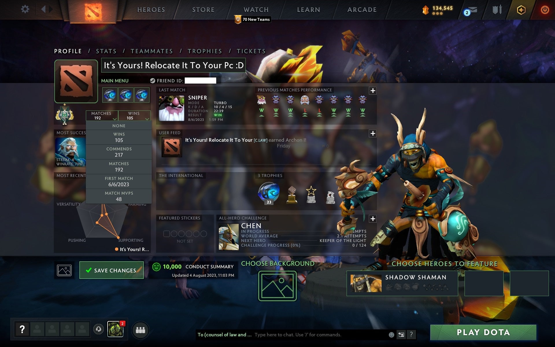 Archon I | MMR: 2320 - Behavior: 10000