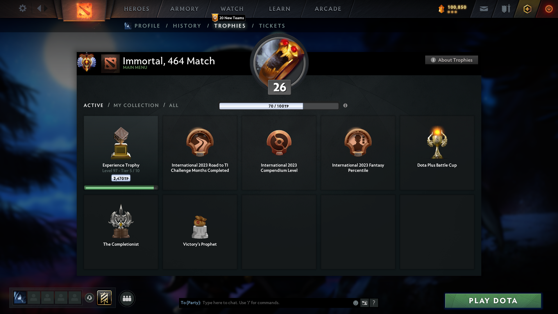 Immortal | MMR: 6236 - Behavior: 9180 - Communication: 9180