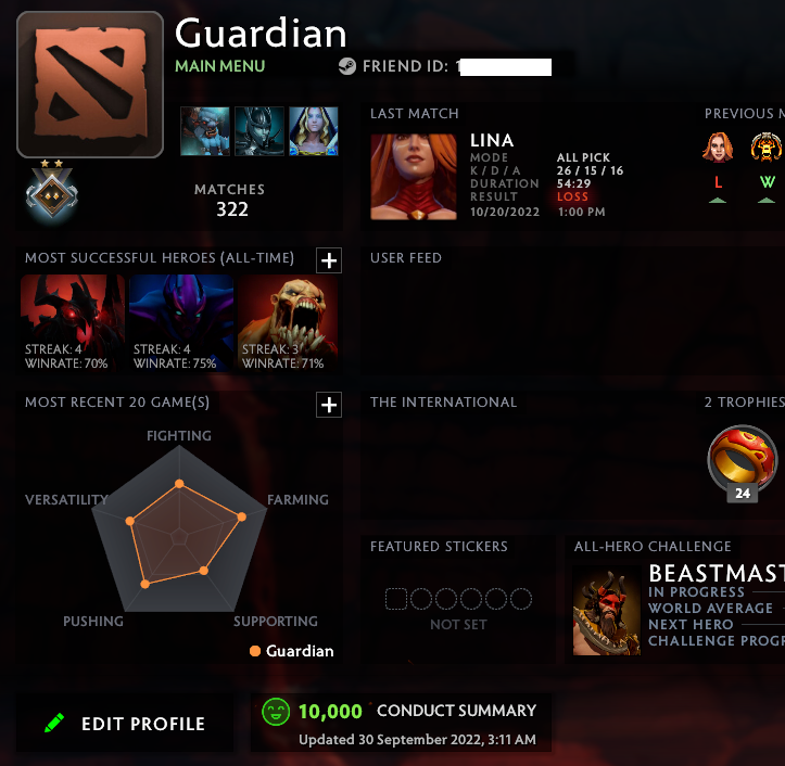 Gardien II | MMR : 940 - Comportement : 10000