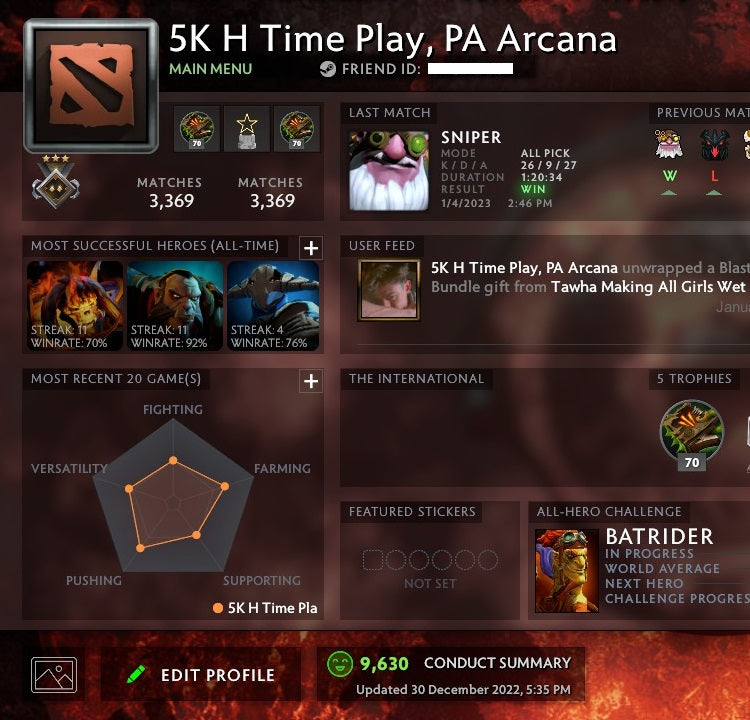 Gardien III | MMR : 1100 - Comportement : 9630