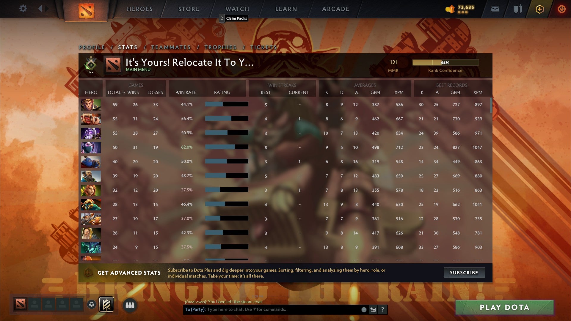 Herald I | MMR: 121 - Behavior: 9298