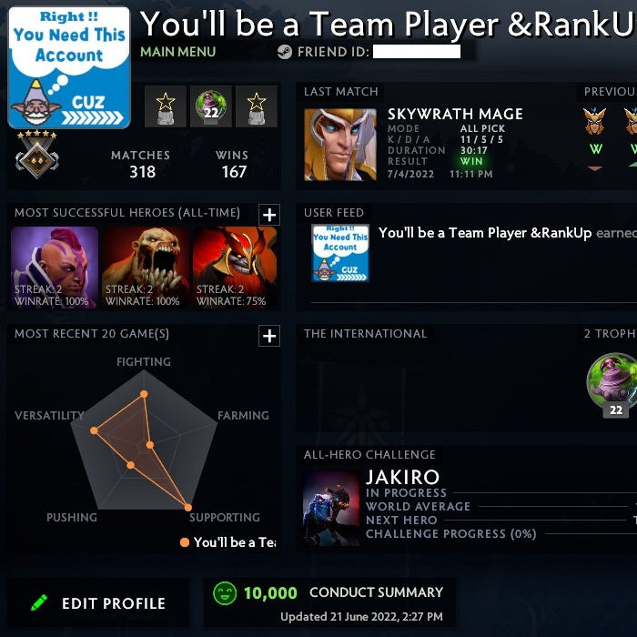 Gardien V | MMR : 1410 - Comportement : 10000