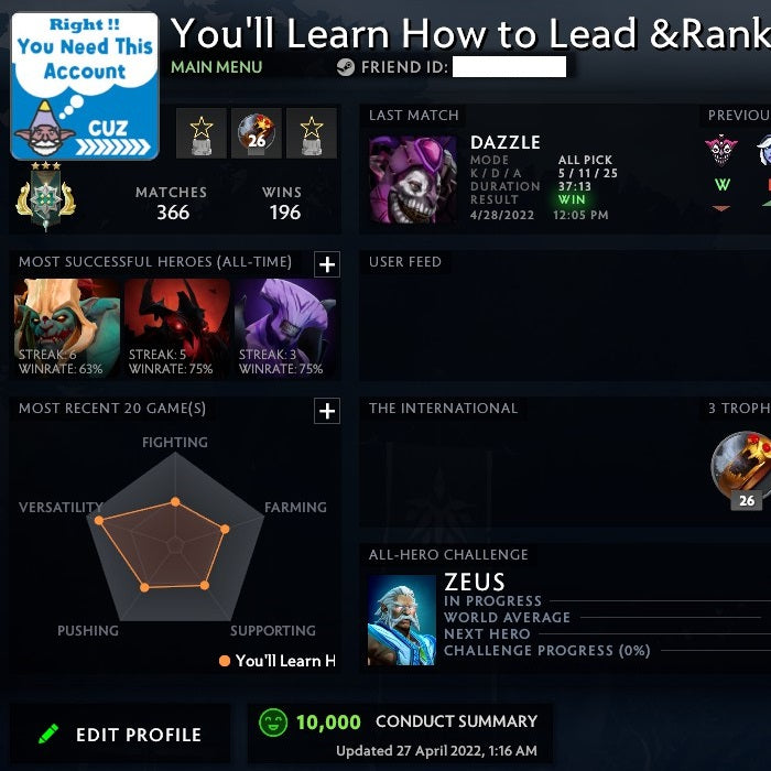 Archonte III | MMR : 2680 - Comportement : 10000