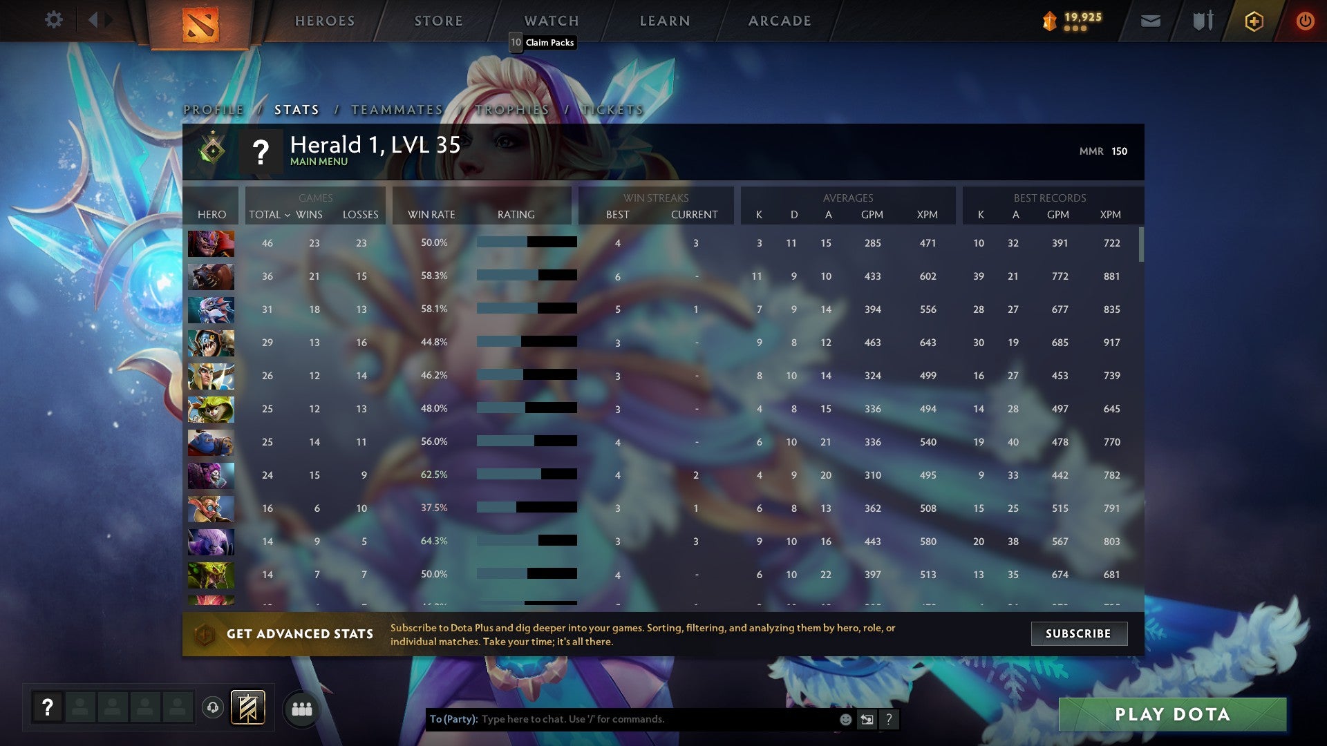 Herald I | MMR: 150 - Behavior: 9373