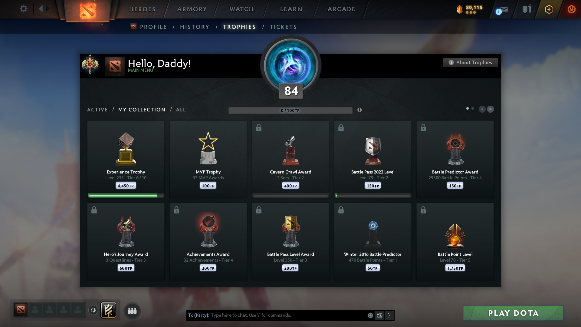 Legend I | MMR: 3100 - Behavior: 9080 - Communication: 10018