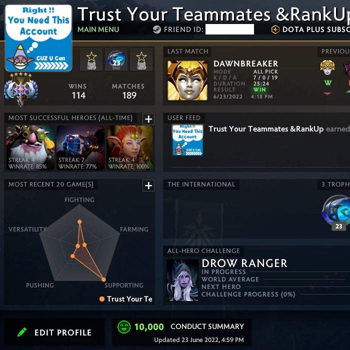 Ancient V | MMR: 4600 - Behavior: 10000