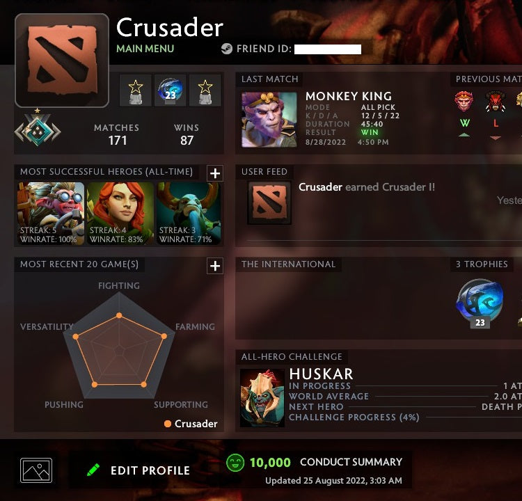 Crusader I | MMR: 1590 - Behavior: 10000