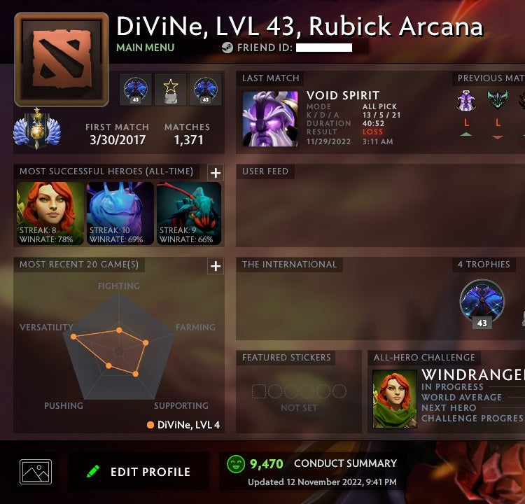 Divine I | MMR: 4470 - Behavior: 9470