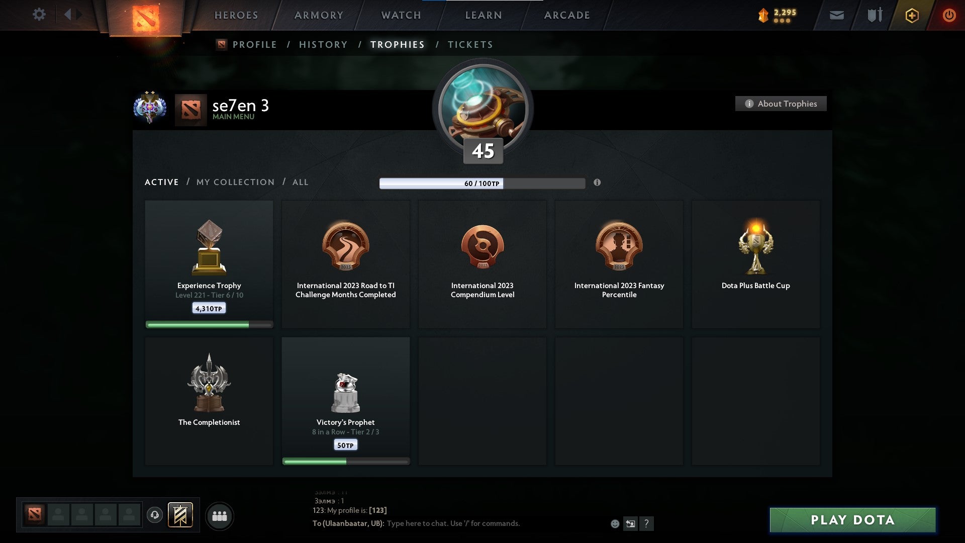 Ancient II | MMR: 4123 - Behavior: 8040 - Communication: 11309