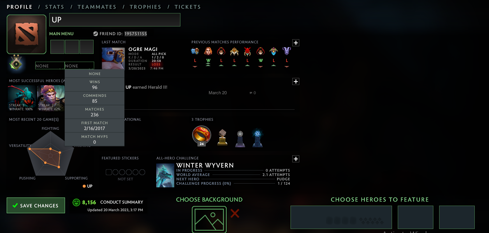Herald II | MMR: 210 - Behavior: 8156