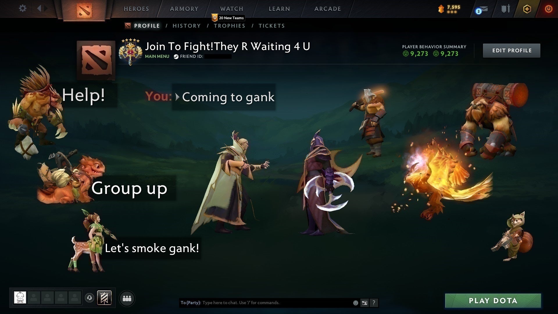 Legend V | MMR: 3555 - Behavior: 9273 - Communication: 9273