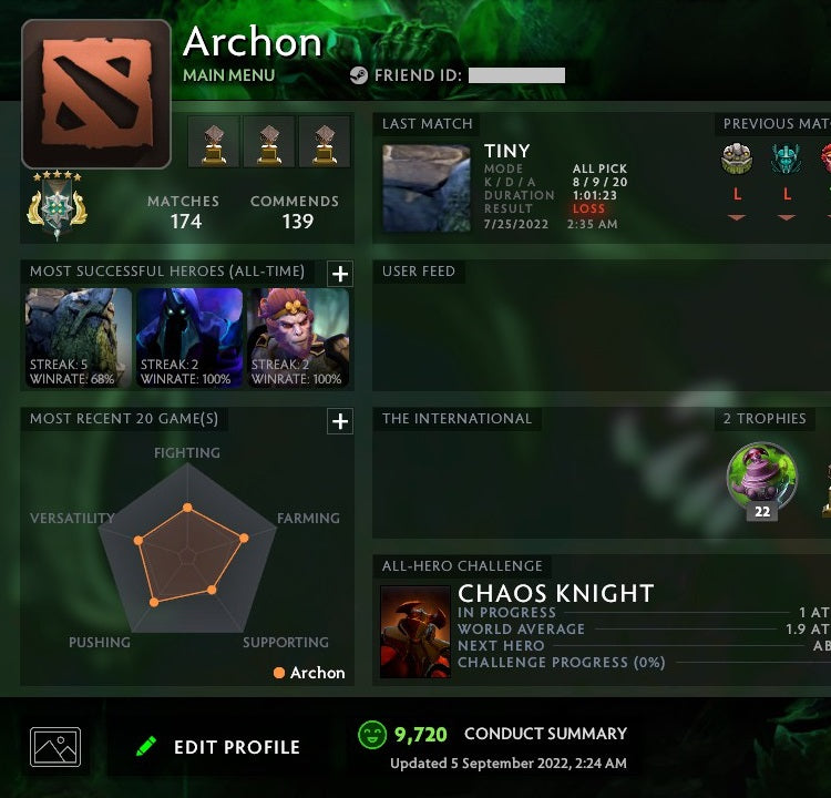 Archonte V | MMR : 2990 - Comportement : 9720