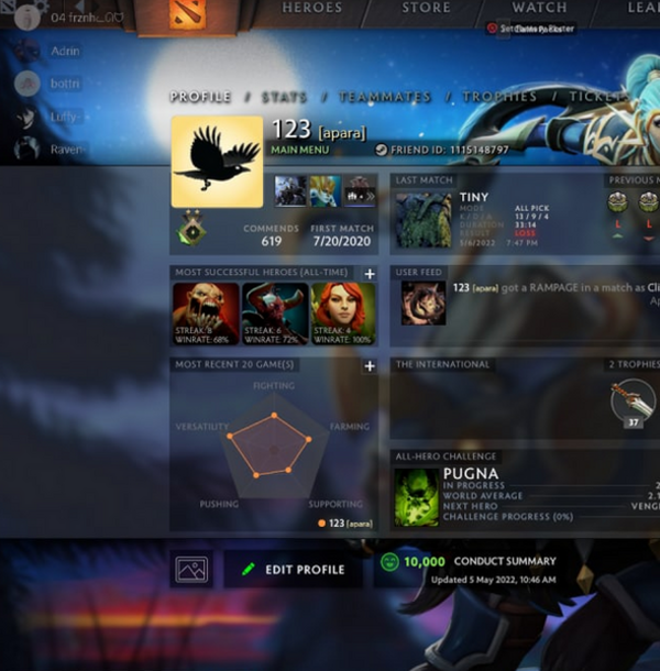 Herald II | MMR: 20 - Behavior: 10000