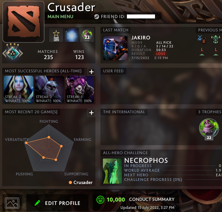 Crusader IV | MMR: 2110 - Behavior: 10000